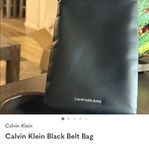Calvin Klein Sleek Black Belt Bag